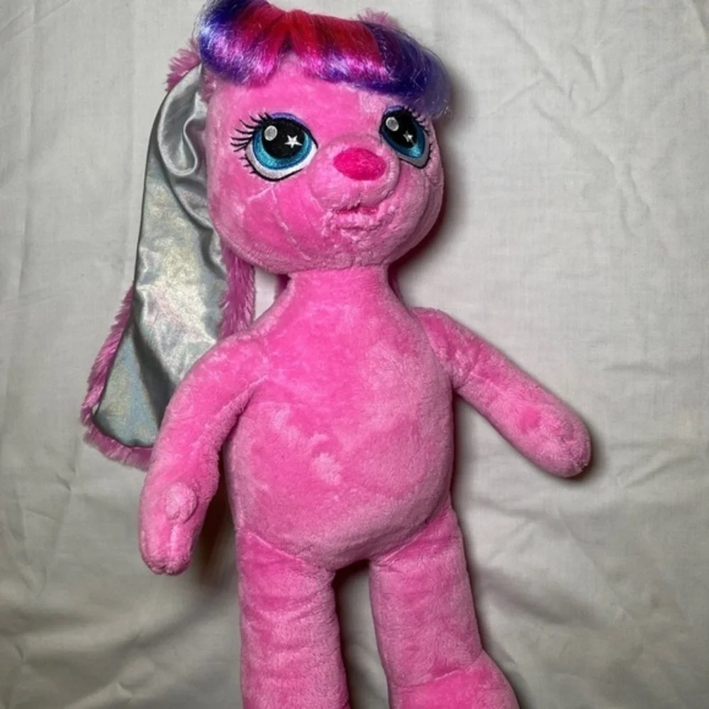 BUILD a bear honey girls Risa pink bunny‎ plush w/turning red pajama set